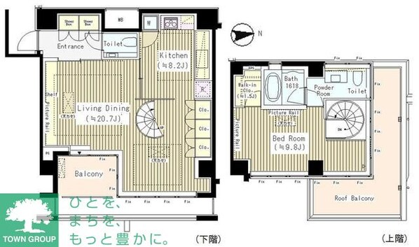 六本木エムケイアートレジデンスの物件間取画像